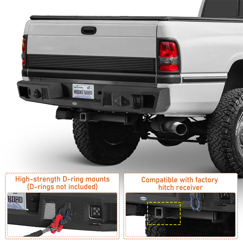 Load image into Gallery viewer, Off-road Rear Bumper for 94-01 Ram 1500 &amp; 94-02 Ram 2500 3500 HR b6443 6
