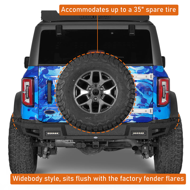 Load image into Gallery viewer, Hooke Road Off-Road Rear Bumper for Ford Bronco 2021-2026 b8947s 7
