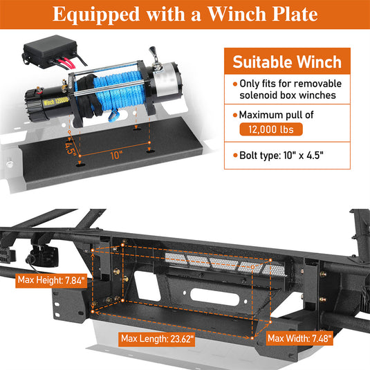 Hooke Road Off-Road Tundra Front Winch Bumper for 2014-2021 Toyota Tundra b5012s 7