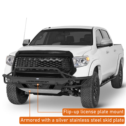 Hooke Road Off-Road Tundra Front Winch Bumper for 2014-2021 Toyota Tundra b5012s 8