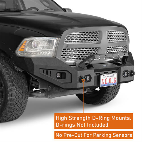 Offroad Aftermarket Front Bumper 4x4 Truck Parts For 2009-2018 Dodge Ram 1500 - Hooke Road b6024s 10