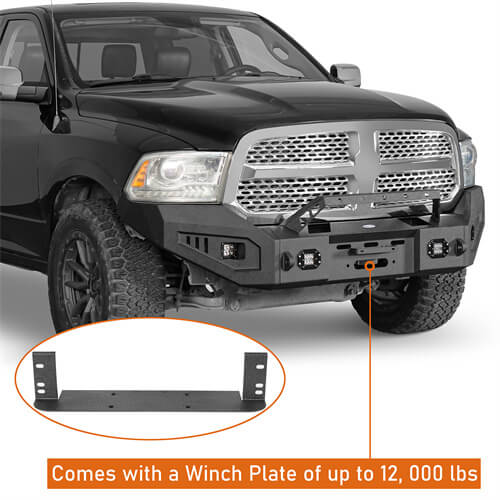 Offroad Aftermarket Front Bumper 4x4 Truck Parts For 2009-2018 Dodge Ram 1500 - Hooke Road b6024s 11