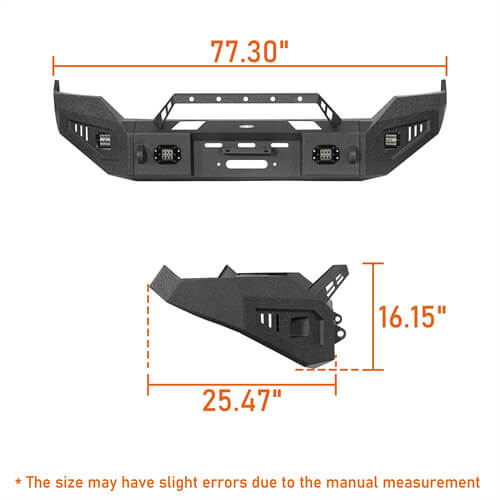 Offroad Aftermarket Front Bumper 4x4 Truck Parts For 2009-2018 Dodge Ram 1500 - Hooke Road b6024s 15