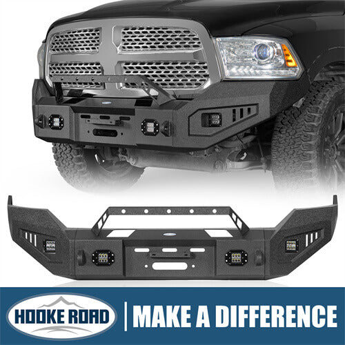 Offroad Aftermarket Front Bumper 4x4 Truck Parts For 2009-2018 Dodge Ram 1500 - Hooke Road b6024s 1