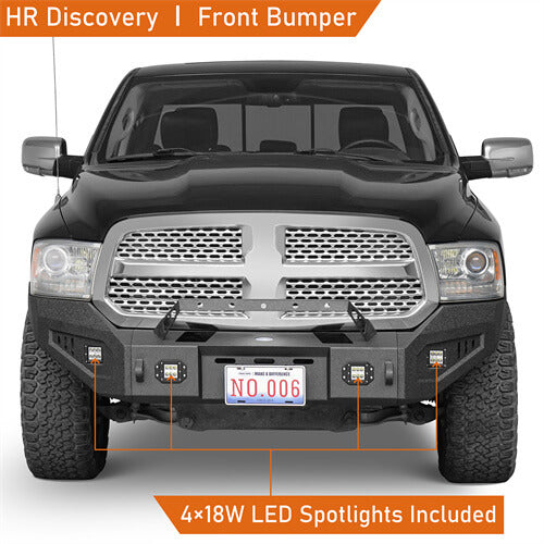 Load image into Gallery viewer, Offroad Aftermarket Front Bumper 4x4 Truck Parts For 2009-2018 Dodge Ram 1500 - Hooke Road b6024s 8

