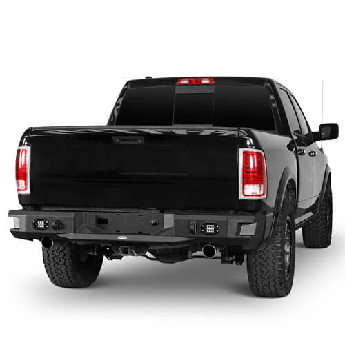 Hooke Road Offroad Aftermarket Rear Bumper w/LED Lights For 2009-2018 Dodge Ram 1500 b6025s 3