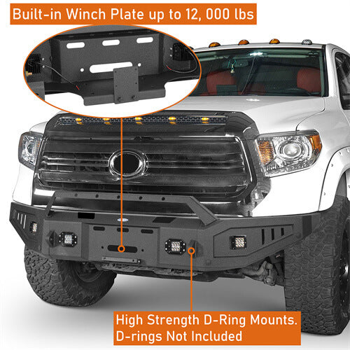 Offroad Full Width Front Bumper 4x4 Truck Parts For 2014-2021 Toyota Tundra - Hooke Road b5009 11