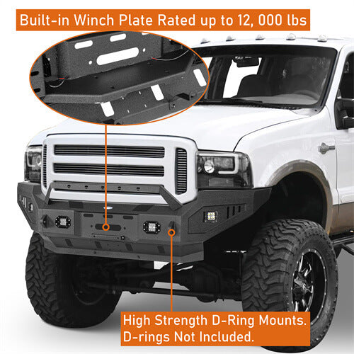 Front Bumper Kit For 2005-2007 Ford F-250 & F-350 – Includes Bumper, Cover, Valance & Brackets, Chrome/Textured