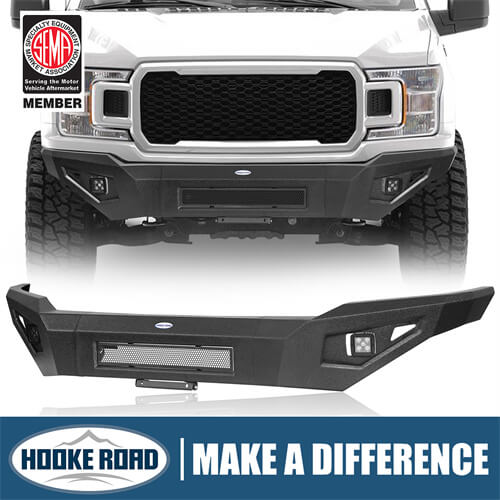 Load image into Gallery viewer, 2018-2020 Ford F-150 Full-Width Front Bumper Aftermarket Bumper 4x4 Truck Parts - Hooke Road b8257 1
