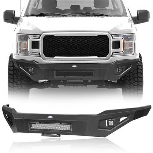 Load image into Gallery viewer, 2018-2020 Ford F-150 Full-Width Front Bumper Aftermarket Bumper 4x4 Truck Parts - Hooke Road b8257 2
