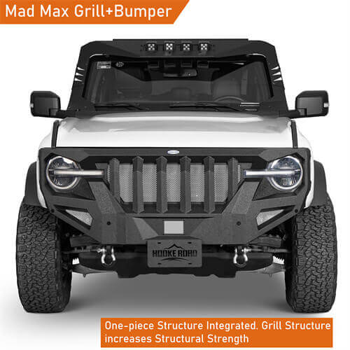 Load image into Gallery viewer, Offroad Mad Max Front Grill Bumper 4x4 Parts For 2021-2023 Ford Bronco - Hooke Road b8921s 11
