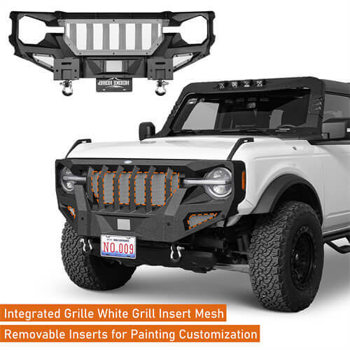 Load image into Gallery viewer, Offroad Mad Max Front Grill Bumper 4x4 Parts For 2021-2023 Ford Bronco - Hooke Road b8921s 17
