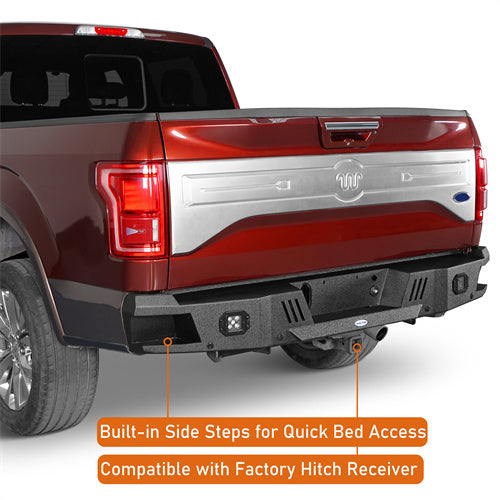 Load image into Gallery viewer, 2015-2017 Ford F-150 Rear Bumper Aftermarket Bumper 4×4 Truck Parts - Hooke Road b8283 7
