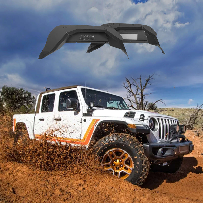 Load image into Gallery viewer, Offroad Rear Inner Fender Liners 4x4 Wheel Parts For 20-23 Jeep Gladiator JT - Hooke Road b7014s 3
