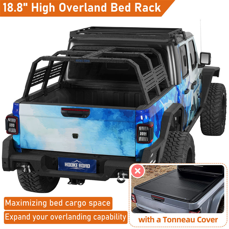 Load image into Gallery viewer, 18.8" Bed Rack for Jeep Gladiator JT &amp; Toyota Tacoma  5' &amp; Ford Ranger b99319934 5
