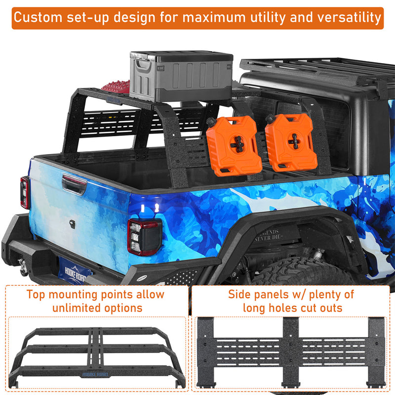 Load image into Gallery viewer, 18.8" Bed Rack for Jeep Gladiator JT &amp; Toyota Tacoma  5' &amp; Ford Ranger b99319934 6
