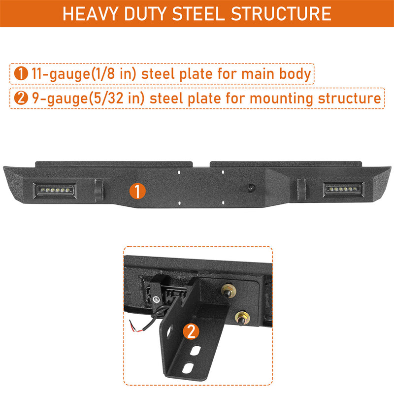 Load image into Gallery viewer, Hooke Road Overland Rear Bumper for 1995-2004 Toyota Tacoma Fleetside b4152 7
