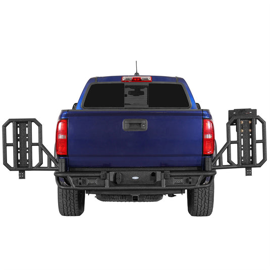 Hooke Road Rear Bumper with Tire Carrier for 2015-2022 Chevy Colorado & GMC Canyon b9125s 2