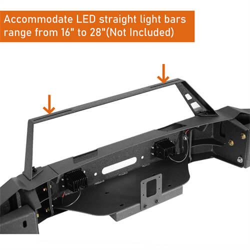 2019-2023 Ram 1500 Aftermarket Full-Width Front Bumper 4x4 Truck Parts - Hooke Road b6032 11