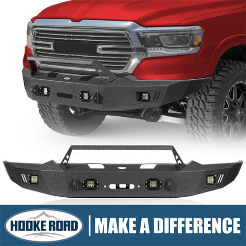 2019-2023 Ram 1500 Aftermarket Full-Width Front Bumper 4x4 Truck Parts - Hooke Road b6032 1