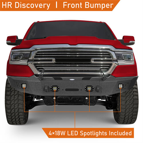 2019-2023 Ram 1500 Aftermarket Full-Width Front Bumper 4x4 Truck Parts - Hooke Road b6032 7