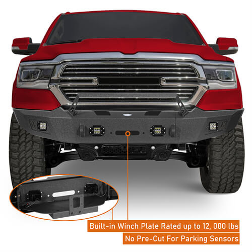 Load image into Gallery viewer, 2019-2023 Ram 1500 Aftermarket Full-Width Front Bumper 4x4 Truck Parts - Hooke Road b6032 8
