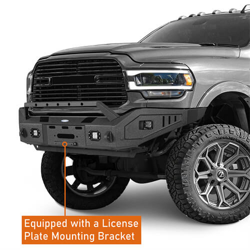 Load image into Gallery viewer, Hooke Road Aftermarket Full Width Front Bumper 4x4 Truck Parts For 2019-2023 Ram 2500 b6305 9
