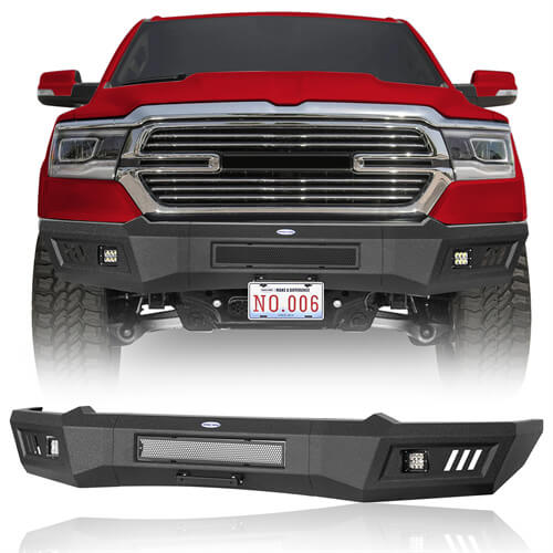 2019-2023 Ram 1500 Aftermarket Front Full-Width Bumper 4x4 Parts - Hooke Road b6031 2