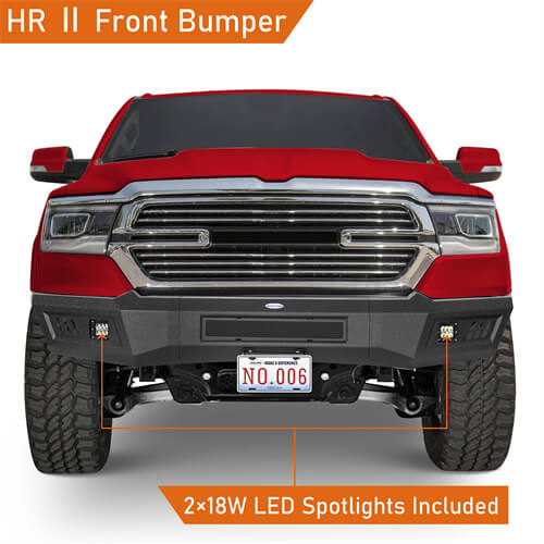 2019-2023 Ram 1500 Aftermarket Front Full-Width Bumper 4x4 Parts - Hooke Road b6031 7