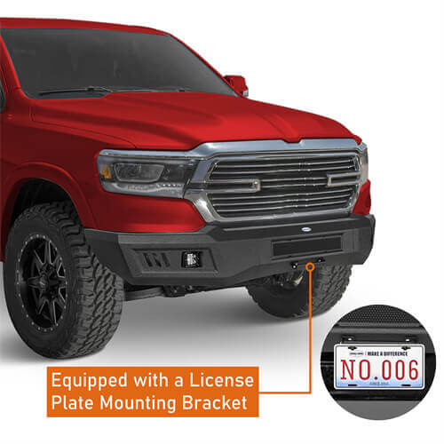 2019-2023 Ram 1500 Aftermarket Front Full-Width Bumper 4x4 Parts - Hooke Road b6031 9