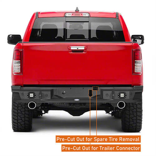 2019-2023 Ram 1500 Offroad Aftermarket Rear Bumper 4x4 Parts- HookeRoad b6034 11