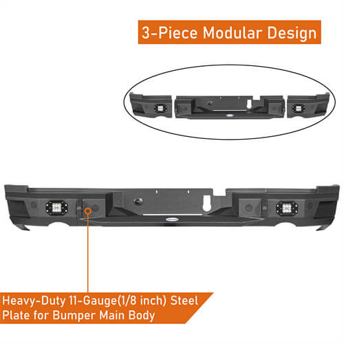 Load image into Gallery viewer, 2019-2023 Ram 1500 Offroad Aftermarket Rear Bumper 4x4 Parts- HookeRoad b6034 15
