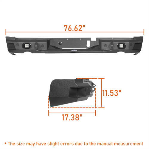 2019-2023 Ram 1500 Offroad Aftermarket Rear Bumper 4x4 Parts- HookeRoad b6034 22