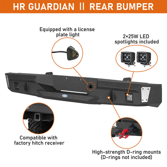 94-01 Ram 1500 & 94-02 Ram 2500 3500 Rear Bumper Hooke Road b6444 8