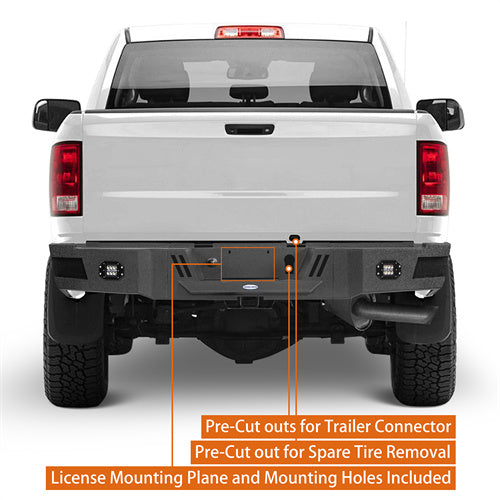 HookeRoad Ram 2500 Rear Bumper for 2010-2018 Ram 2500 b6400 7