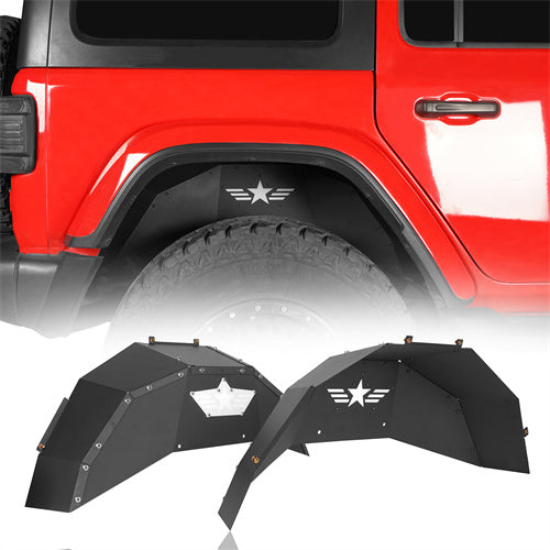 Set Of 2 Rear Fender Liners For Jeep Wrangler 2018-2023 | Left & Right Rubicon Compatible