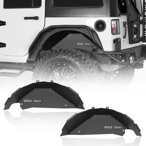 Load image into Gallery viewer, Hooke Road Jeep Wrangler JK Aluminum Rear Inner Fender Liners for 2007-2018 Jeep Wrangler JK b2114s 2
