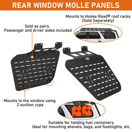 Rear Window  MOLLE Panel for 1996-2002 Toyota 4Runner Roof Rack Hooke Road b9756s 7