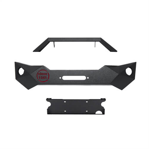 HookeRoad Front Bumper & Different Trail Rear Bumper Combo for 2007-2018 Jeep Wrangler JK JKU Hooke Road HE.2055+HE.2030 12