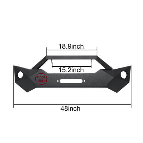 HookeRoad Front Bumper & Different Trail Rear Bumper Combo for 2007-2018 Jeep Wrangler JK JKU Hooke Road HE.2055+HE.2030 16