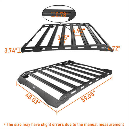 Load image into Gallery viewer, Roof Rack Car Top Luggage Holder For 2005-2023 Toyota Tacoma Double Cab - Hooke Road b40341s 14
