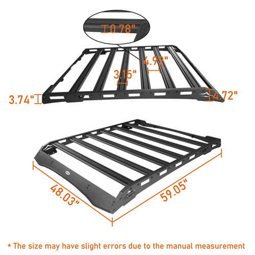 Roof Rack Car Top Luggage Holder For 2005-2023 Toyota Tacoma Double Cab - Hooke Road b40341s 14