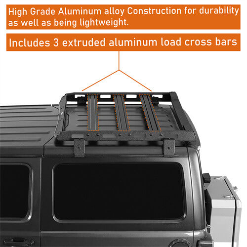 Load image into Gallery viewer, 2018-2024 Jeep Wrangler JL Roof Rack Luggage Rack 4x4 Jeep Parts - Hooke Road b3057s 13
