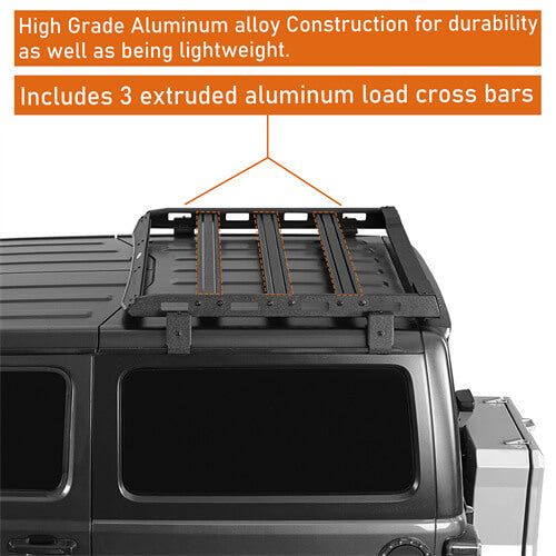 2018-2024 Jeep Wrangler JL Roof Rack Luggage Rack 4x4 Jeep Parts - Hooke Road b3057s 13