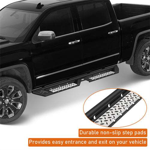 Load image into Gallery viewer, Hooke Road Running Boards for 2007-2018 Chevy Silverado/GMC Sierra Crew Cab b9465 7
