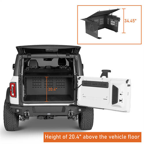 Load image into Gallery viewer, Security Deck Enclosure Trunk Luggage Storage For 21-23 Ford Bronco 4x4 Parts - Hooke Road b8925s 5
