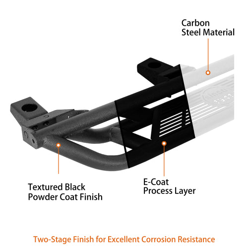 thumbnail interactive-video image 1 of Hooke Road Passenger Side Grab Handle For Jeep Wrangler TJ 1997-2006 - Aluminum Grab Bar, Easy Bolt-On 1 of 4