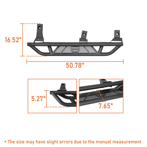 Load image into Gallery viewer, Hooke Road Tubular Side Step Bars for Jeep Wrangler TJ 1997-2006, Excluding Unlimited b1036 12
