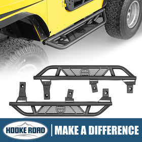 Hooke Road Tubular Side Step Bars for Jeep Wrangler TJ 1997-2006, Excluding Unlimited b1036 1