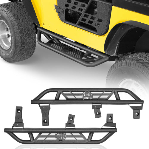 Hooke Road Tubular Side Step Bars for Jeep Wrangler TJ 1997-2006, Excluding Unlimited b1036 2